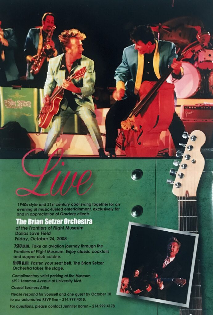 Jump Jive Live concert with Brian Setzer Orchestra invitation